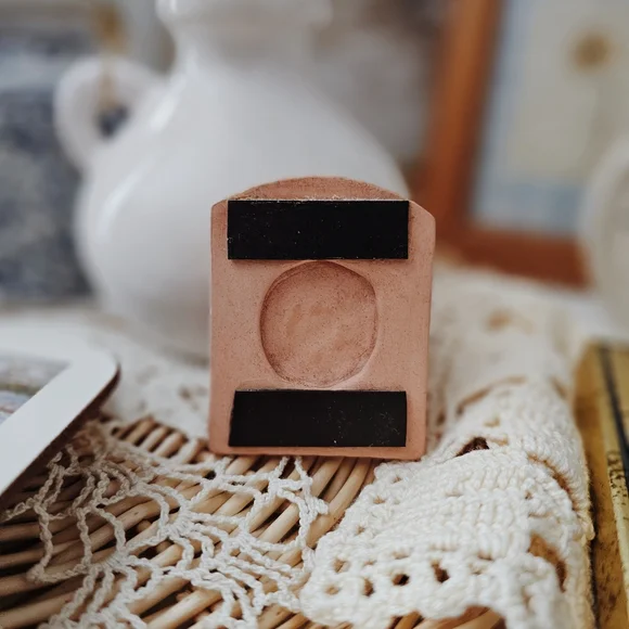 Handmade Ceramic Small Peach Duck Family Magnet - Picture 2 of 2